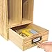 Ikee Design Oak Color Adjustable Wooden Desk Organizer For Desktop Accessories & Office Supplies