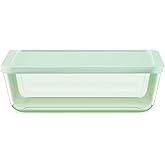 Pyrex Colors Tinted (11 Cup) Large Rectangular Food Storage Container, Snug Fit Non-Toxic Plastic BPA-Free Lids, Freezer Dishwasher Microwave Safe