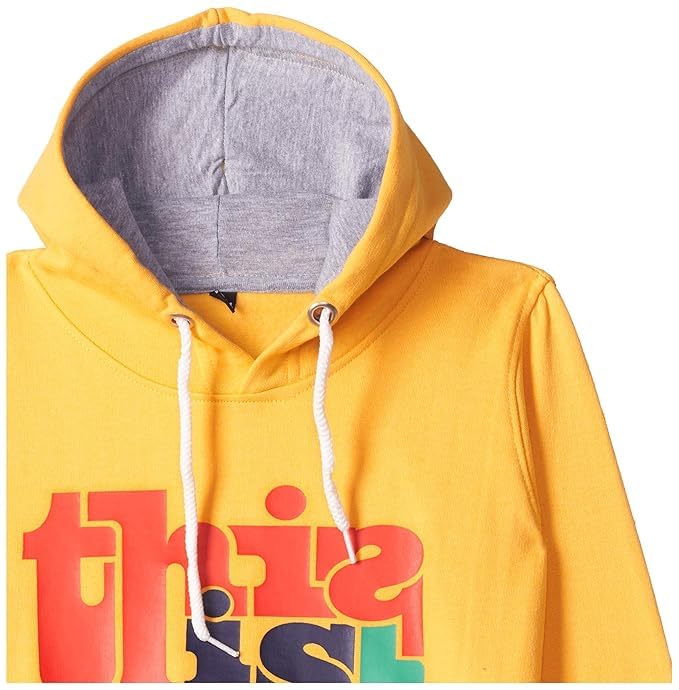 T2F Boy's Cotton Hooded Neck Sweat Shirt (BYS-SS-01_Multicolor_13-14 Years_Yellow_13 Years-14 Years) 2