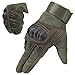 ADiPROD Tactical Gloves (1 Pair) Hard Knuckle Full Finger for Outdoor Shooting Army Airsoft Gear (Army Green, Large)