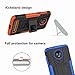 Yiakeng Moto Z3 Case, Moto Z3 Play Case, Dual Layer Shockproof Wallet Slim Protective with Kickstand Hard Phone Case Cover for Motorola Moto Z3 (Orange)