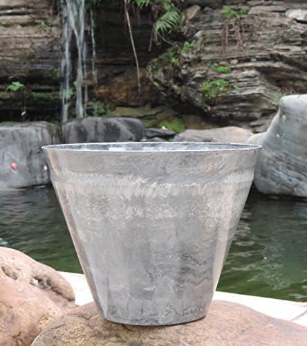 Austram 820155 Marble Nile Planter, 14.57 x 10.63", Grey