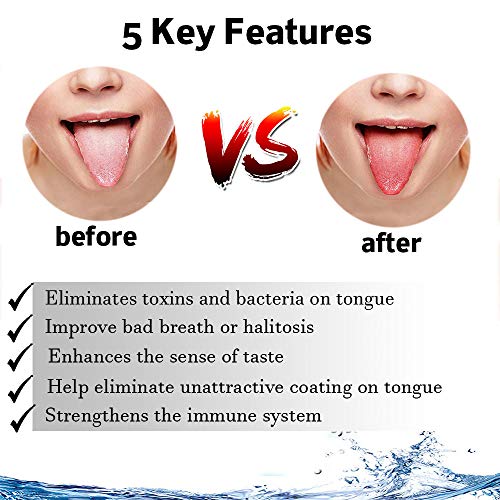 Tongue Scraper Cleaner,Niskite Professional Stainless Steel Tongue Brush,Eliminate Bad Breath and Bacteria with Tongue Sweeper Non-Synthetic Grip FDA Approved - Thumbnail 4