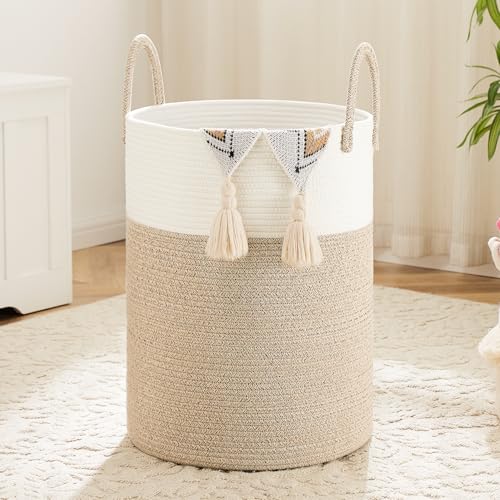 Artfeel Laundry Basket Woven Cotton Rope Laundry