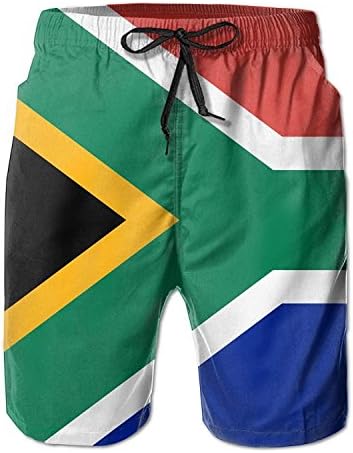 Jay94 Flag of South Africa Men Quick-Drying Swim Trunks Beach Shorts