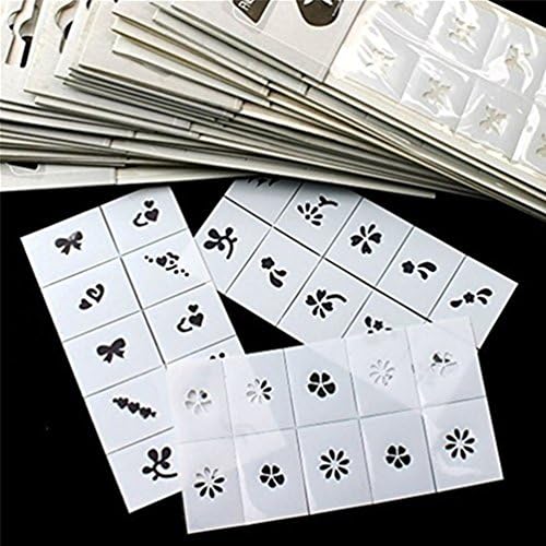 YUDI 30pcs Pattern Template Stencil Stickers Set Airbrush Stencils Nail Art Design for Fingers & Toes (30pcs)