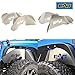 EAG Front + Rear Inner Fender Liner Wells Silver Aluminum 4PCS for 07-18 Jeep Wrangler JK