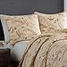 Tommy Bahama | Bahama Map Collection | Quilt Set - 100% Cotton, Reversible, Lightweight & Breathable Bedding with Matching Shams, Pre-Washed for Addess Softness, Queen, Khaki