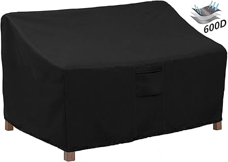 Taufey Heavy Duty Patio Bench Loveseat Cover 60 L X 34 D X 30 H 100 Waterproof Outdoor Sofa Cover Lawn Patio Furniture Covers With Air Vent Small Standard Black Amazon Ca Patio Lawn