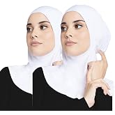 Hophor Women Slouchy Beanies Cap Soft Hijab Cap Under Scarf for Women Muslim Jersey Hijab Undercaps(1PC/2PC)