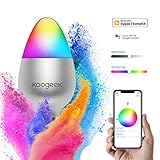 Koogeek LED Light Bulbs, Wi-Fi Smart Night Light Bulb E26, Color Changing Dimmable Compatible with Alexa Apple HomeKit and the Google Assistant No Hub Required Voice Control Remote Control