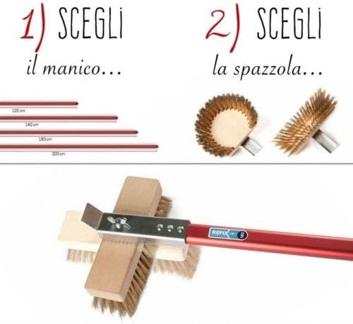 Brass brush cleaning pizza oven pizzeria REGINA RS8541