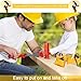 YITOOK Kids Tool Belt Adjustable Children's Carpentry Tool Candy Pouch Heavy Duty Child's Construction Tool Apron for Costumes Dress Up Role Play(Yellow)