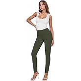 Hybrid & Company Women Stretch Skinny Dress Pants Nylon Ponte Pull On Office Leggings Trousers