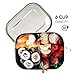 WildFoodLab LEAKPROOF Stainless Steel BENTO LUNCH BOX | Metal Lunch Container, Quality Buckle & Silicone Seal | ECO-friendly, Plastic-Free | for Kids or Adults | 6 CUP/1400 ML Capacity