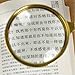 90mm Handheld 5X Loupe Magnifier Magnifying Glass Lens Perfect Viewing Small New -Gold