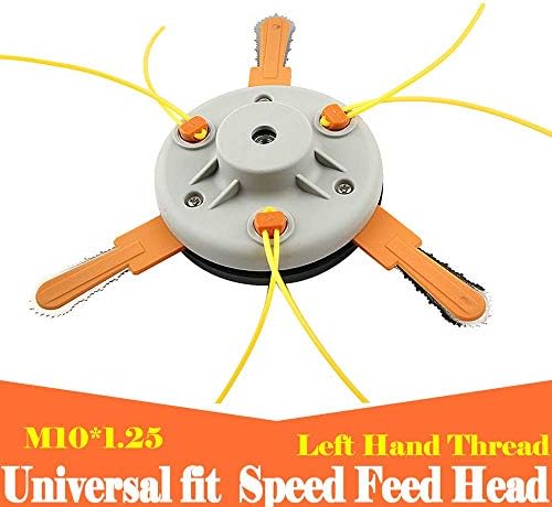 Universal fit Straight Shaft Trimmer Blade head Line with M10 x 1.25 Left Hand Thread Weed Easy Speed Feed Lawn Mower Strings For Roybi Stihl Echo Homlite Husqvarna