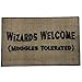 FloorMatShop Harry Potter Wizards Welcome Muggles Tolerated Novelty Carpet Nylon Indoor Welcome Entrance Mat Approx. 2' x 3' Surged Edge Made in The USA
