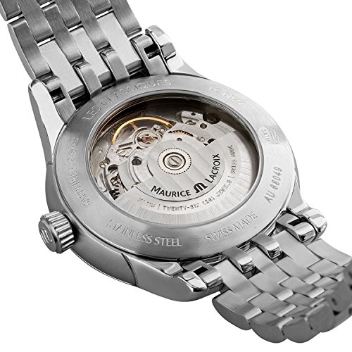 Maurice-Lacroix-Les-Classiques-Automatique-Date-Herren-Armbanduhr-Analog-Automatik-mit-Edelstahl-Band-Zifferblatt-anthrazit-rmisch-LC6027-SS002-310-1