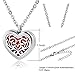 Long Way Stainless Steel Essential Oil Diffuser Necklace Air Freshener Aromatherapy Locket Pendant Necklace with Chain&Pads (Love of Tree)
