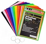 Dry Erase Pockets [35 Pack] | Reusable Sleeves