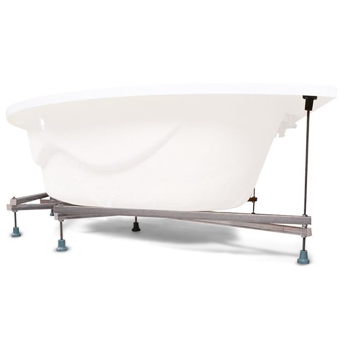 AQUADE Untergestell Eckbadewanne höhenverstellbar Metall Schenkelmaß 140x140