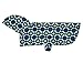 RC Pet Products Packable Dog Rain Poncho, Paw Print, X-Large