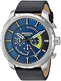 Diesel Men's DZ4411 Stronghold Stainless Steel Black Leather Watch