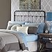 Fairfield Metal Headboard with Spindles and Castings, Dark Roast Finish, Queen