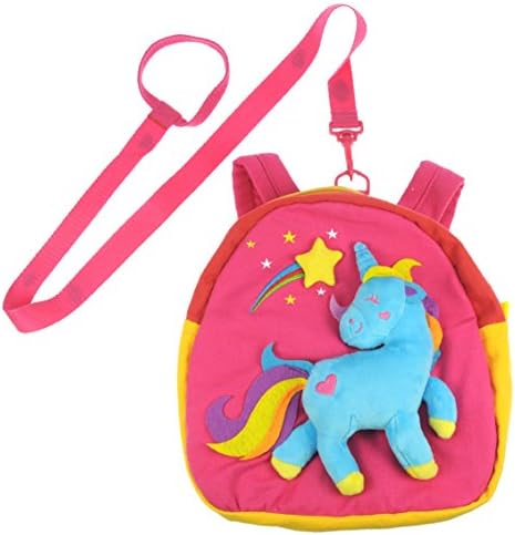 Namesakes Girls Backpack - Unicorn - rucksack for Kids & Toddlers - Great for School or Nursery - Includes Chest Strap & Detachable reins for Childrens safety