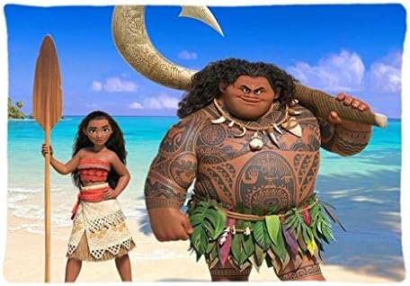 Custom MOANA MOVIE JUSTICE Pillowcase 20x30 Rectangle Soft Cotton Pillow Case one Side Pattern Printed