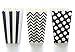 Famoby 36 pcs Black,White Chevron Stripe Polka Dot Paper Popcorn Boxes