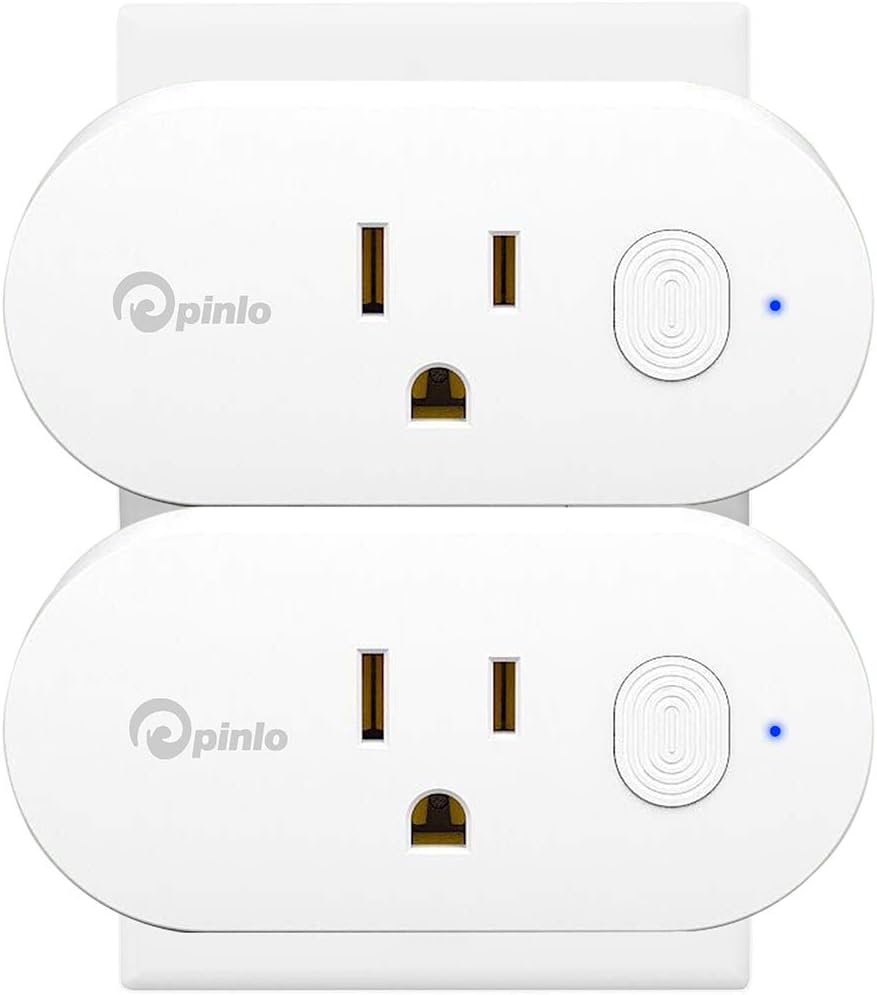 Smart Plug,Mini WiFi Outlet Compatible with Alexa Echo,Google Home and IFTTT,App and Voice Controlled Smart Socket with Energy Monitoring and Timer Function,No Hub Required (110V 16A) - 2Pack