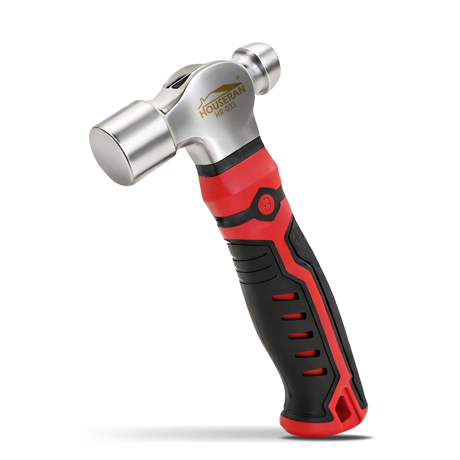 HOUSERAN Ball Peen Hammer, 13oz Small Ball Peen Hammer, Stubby Hammer Small Hammer, for Jewelry Making, Ideal for Home, Auto Repair, Carpentry and Crafting