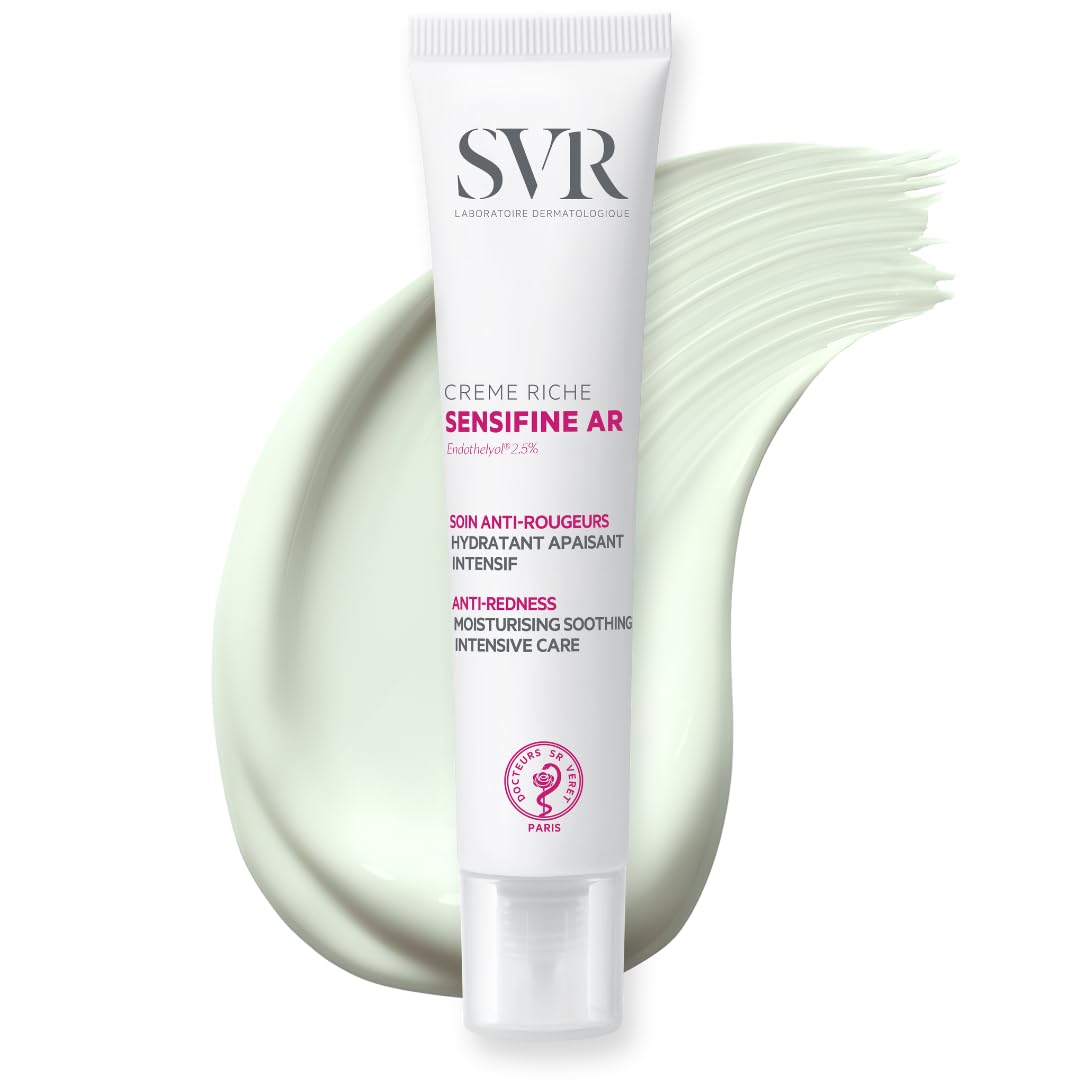 SVR SENSIFINE AR Cooling Hydrating Rosacea Cream for Face, Intensive Soothing Anti-Redness Moisturiser, 40ml (Dry to Very Dry Skin)