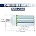 JESLED 150W LED Corn Light Bulb, E39 Mogul Base, 6000K Daylight 20250LM, 800-1000Watt Equivalent, CFL HPS Metal Halide Replacement, Outdoor Area Lamp for Street, Garage Warehouse High Bay Cob Lighting