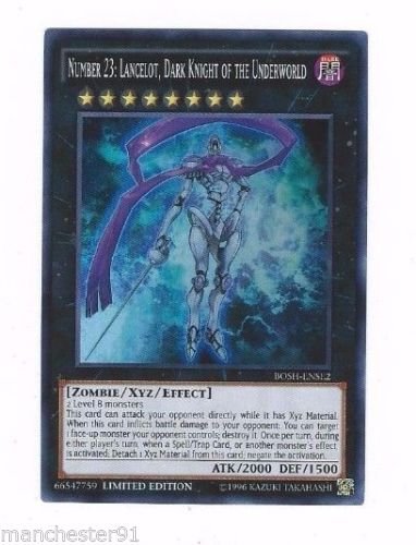 YuGiOh Number 23: Lancelot Dark Knight of the Underworld - BOSH-ENSE2 - Super Rare - Limited Edition