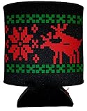 Black Humping Sex Reindeer Huggie Can Cover Party Ugly Sweater Christmas Beer