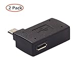Fun-Home 2Pack Right Angle USB 2.0 Micro Male to