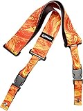 DiMarzio Steve Vai ClipLock Strap Orange Universe 2 in.
