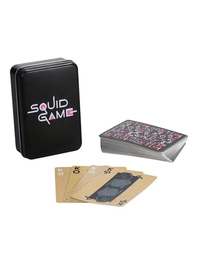 Paladone Squid Game Illustrated Playing Cards - Officially Licensed Netflix Classic Card Game in Collectible Tin, Iconic Squid Games Designs and Characters, Gift for Fans