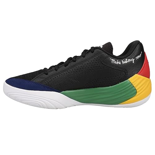 PUMA Mens Black Fives X Fusion Nitro Basketball Sneakers Shoes