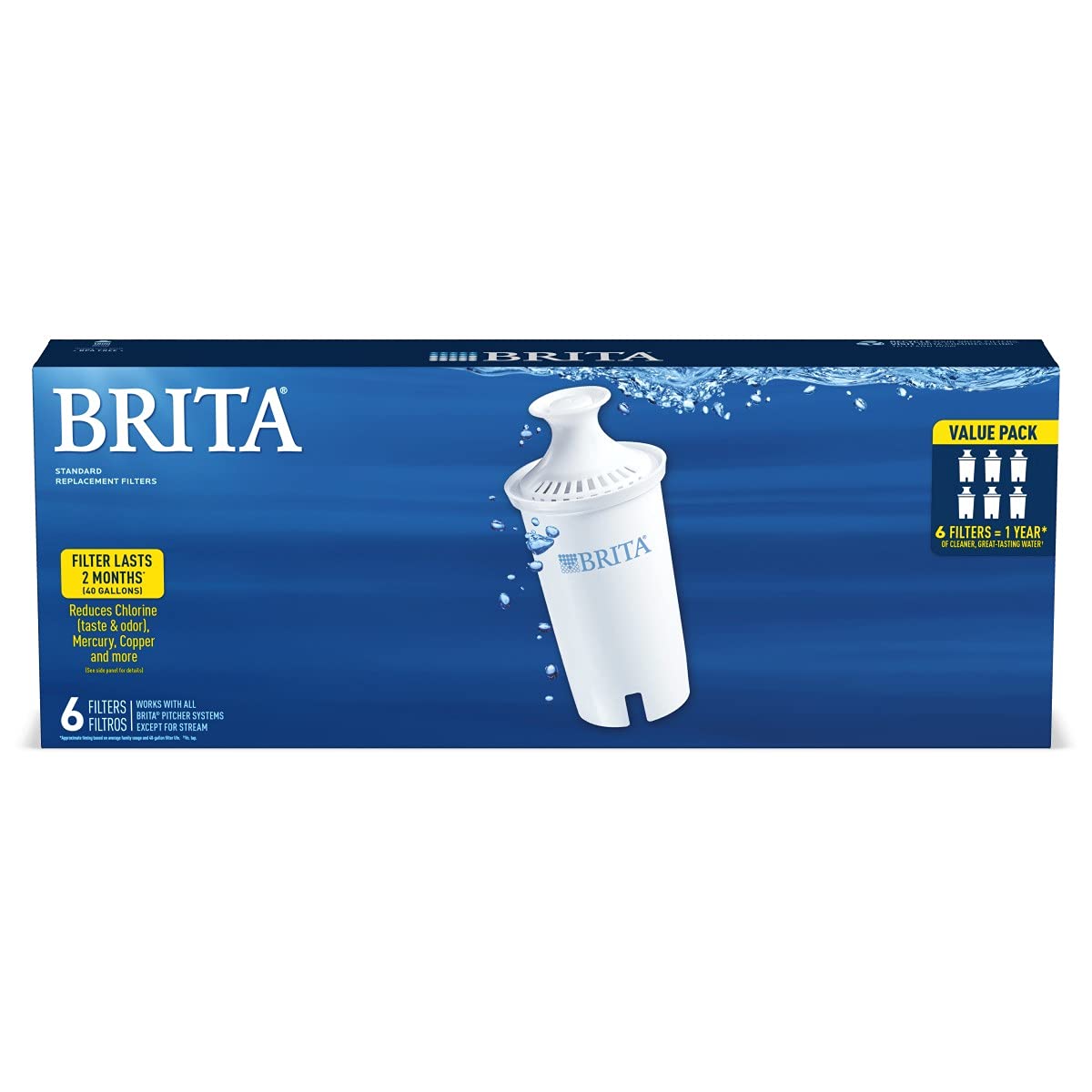 Britaピッチャー専用 交換用フィルター 6ct 35557 [並行輸入品]