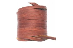 Dangerous Threads Lace Lacing Leather Topgrain Latigo Medium Saddle Brown 12 Feet 2 Pieces