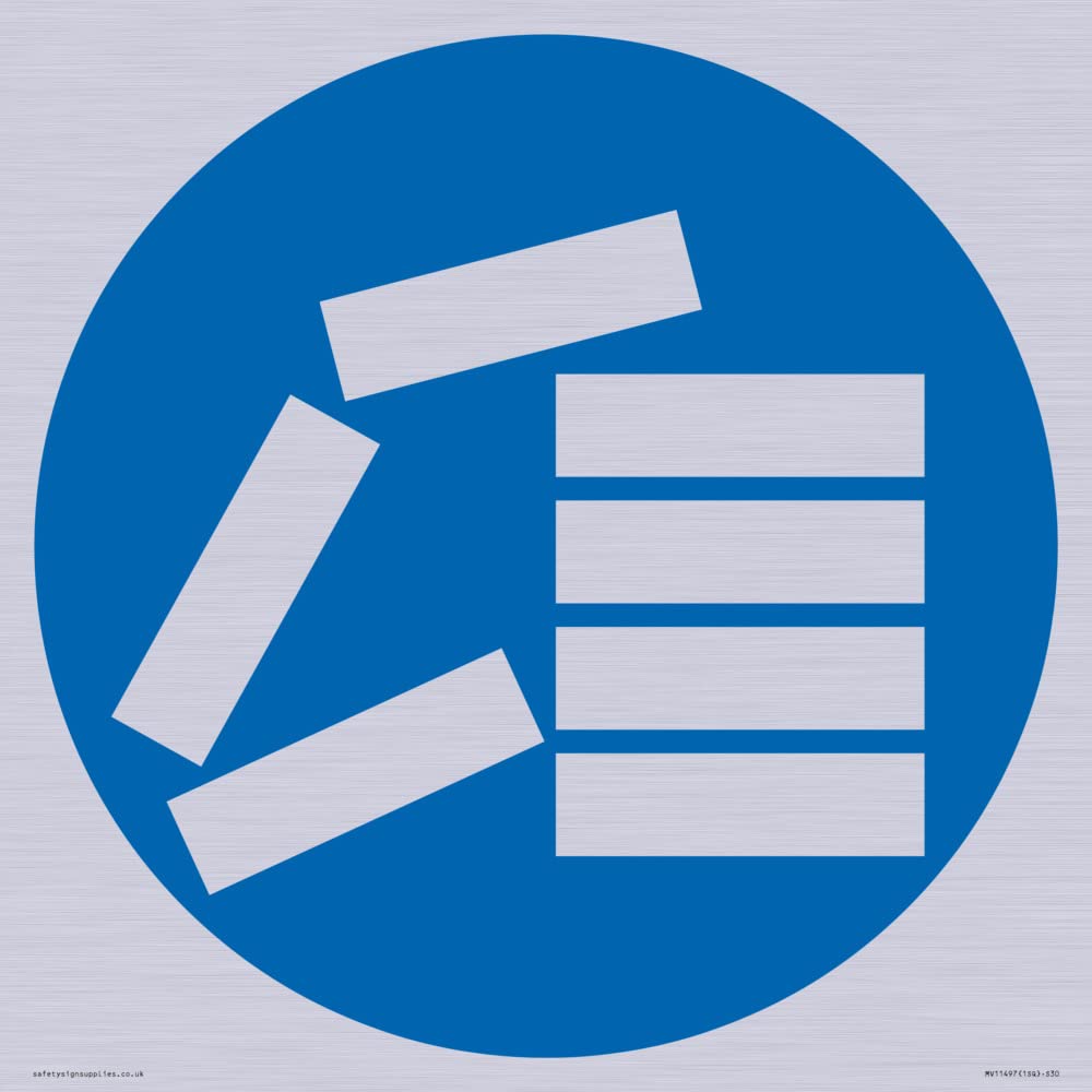 Custom Mandatory: Stack correctly Sign - 300x300mm - S30