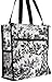 World Traveler Toile Print Collection Travel Tote Bag 12-inch