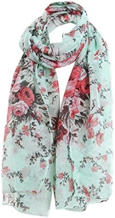 Women Red Poppy Scarves, TRENDINAO Ladies Girls Beach Flower Print Stole Shawl Scarf Wrap