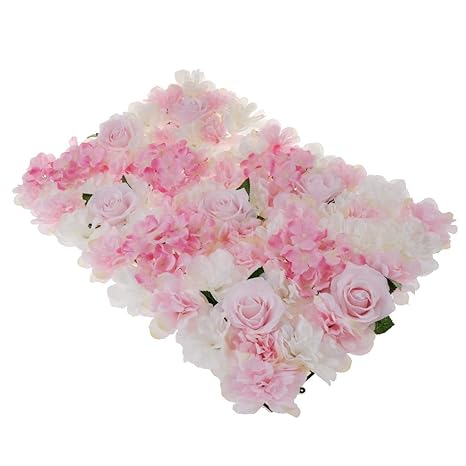 Fundas P Prettyia Paneles De Pared De Flores Artificiales