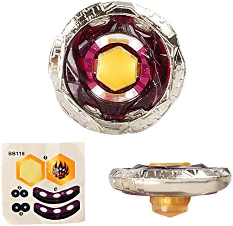 Kids Toys Kingha Rotate Fusion Metal Fight Master 4D Tops Rapidity Launcher Grip Kids Toys (C, Multicolor)