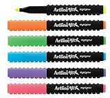Artline Stix Highlighter Pens Assorted Pack 6 Colors